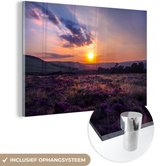 Peinture sur Verre - Coucher de Soleil sur la Lande - 180x120 cm - Peintures sur Verre Peintures - Photo sur Glas