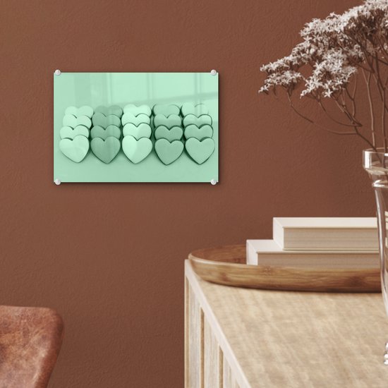 Peinture sur Verre - Hartjes Vert Menthe - 30x20 cm - Peintures sur Verre Peintures - Photo sur Glas