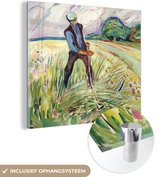 MuchoWow® Peinture sur verre - Le Haymaker - Edvard Munch - 90x90 cm - Peintures sur verre acrylique - Photo sur Glas