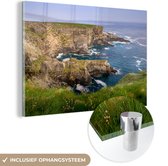 MuchoWow® Glasschilderij 180x120 cm - Schilderij acrylglas - Ierse eilanden - Foto op glas - Schilderijen