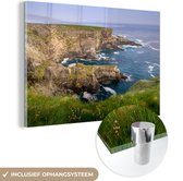 MuchoWow® Glasschilderij 90x60 cm - Schilderij acrylglas - Ierse eilanden - Foto op glas - Schilderijen