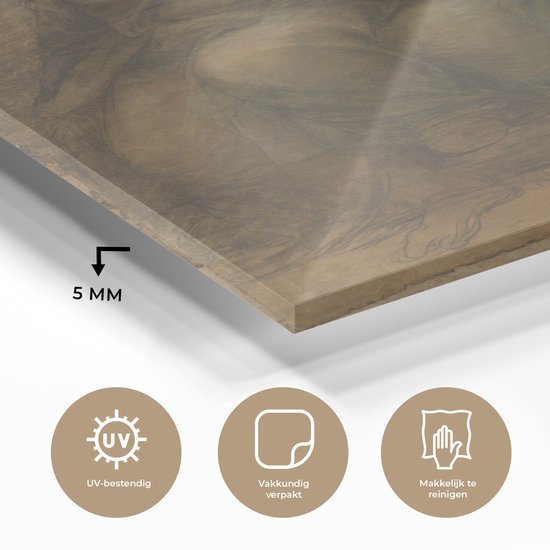 MuchoWow® Peinture sur Verre - Marie avec Enfant et Sainte Anne - Leonardo de Vinci - 60x80 cm - Peintures sur Verre Acrylique - Photo sur Glas