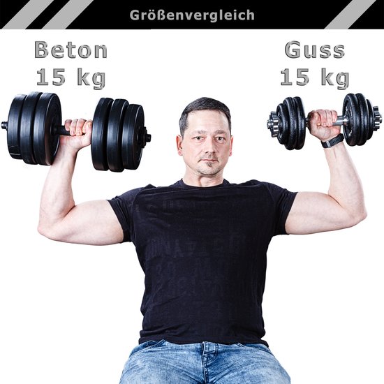 Halterschijf gewichten set 20 kg - 26 mm diameter - 4x 5 kg GIETIJZER