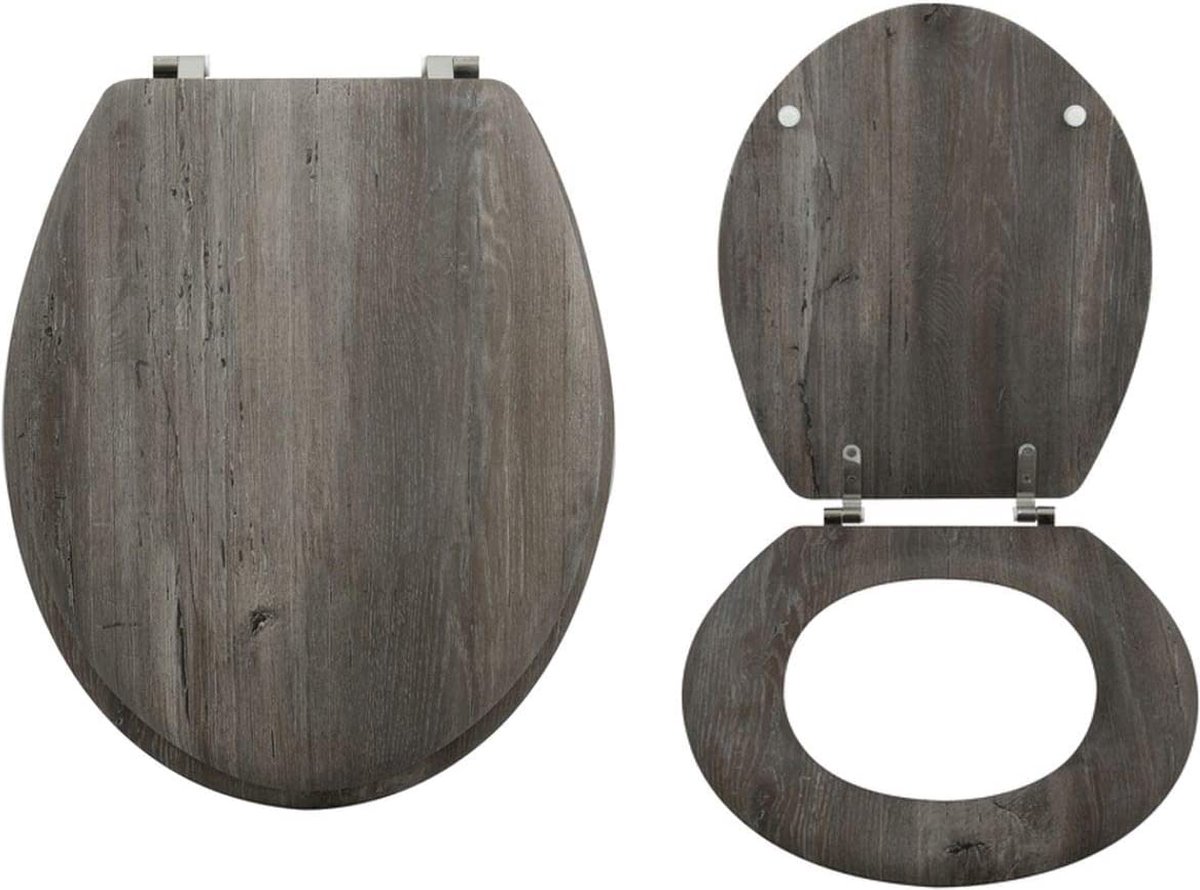 Msv - Toiletdeksel Mdf - Universeel, Modern Design - Marineblauw Msv - Toiletdeksel Mdf - Universeel, Modern Design - Marineblauw