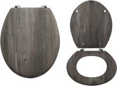 Toiletzitting deksel MDF houten kern "Blue Ridge" scharnieren van roestvrij staal - hoogwaardige en stabiele kwaliteit