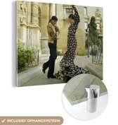 MuchoWow® Glasschilderij 80x60 cm - Schilderij acrylglas - Spaans - Dans - Spanje - Foto op glas - Schilderijen