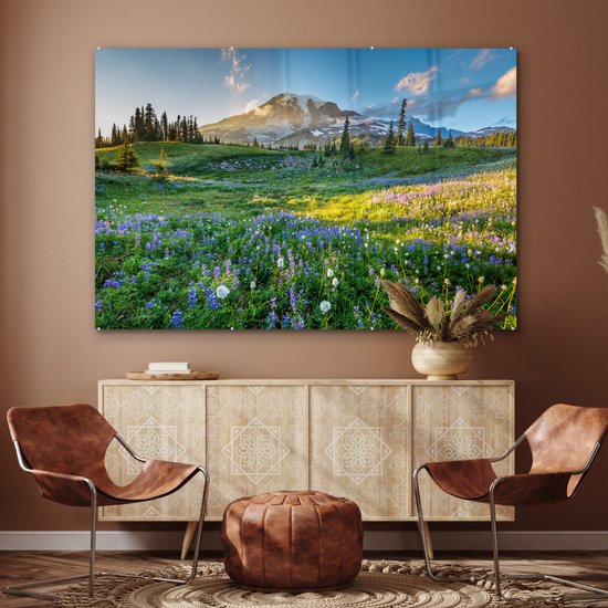 Peinture sur Verre - Berg - Fleurs - Printemps - 150x100 cm - Peintures sur Verre Peintures - Photo sur Glas