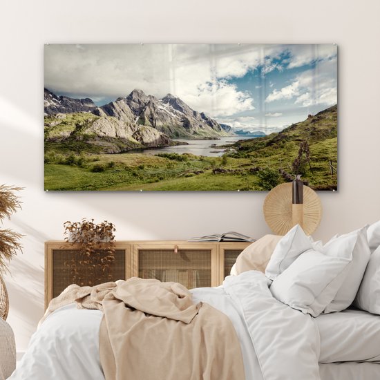 Berg area Glas 120x80 cm - Tirage photo sur Glas (décoration murale en plexiglas)