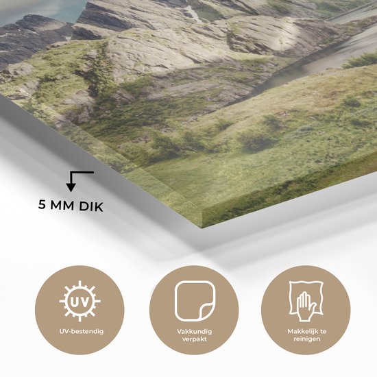 Berg area Glas 120x80 cm - Tirage photo sur Glas (décoration murale en plexiglas)
