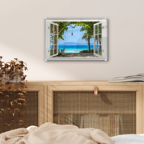 Peintures en plexiglas - Transparent - Arbre - Mer - 30x20 cm