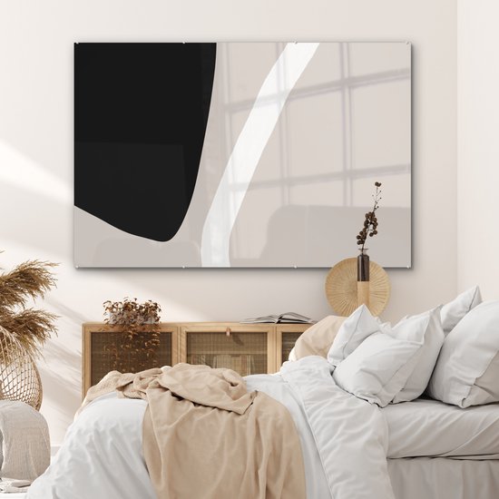 MuchoWow® Peinture sur verre 150x100 cm - Peinture sur verre acrylique - Pastel - Minimalisme - Formes - Photo sur verre - Peintures