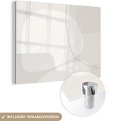 MuchoWow® Glasschilderij 160x120 cm - Schilderij acrylglas - Pastel - Minimalisme - Design - Foto op glas - Schilderijen