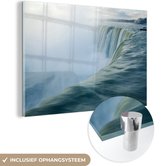 MuchoWow® Glasschilderij 30x20 cm - Schilderij acrylglas - Niagara Falls in de ochtend - Foto op glas - Schilderijen