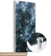 MuchoWow® Glasschilderij 80x160 cm - Schilderij acrylglas - Edelstenen en mineralen - Kristal - Natuursteen - Foto op glas - Schilderijen
