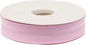 Licht roze gevouwen biaisband - Biesband - Polykatoen - 20 mm x 4 meter - Biasband