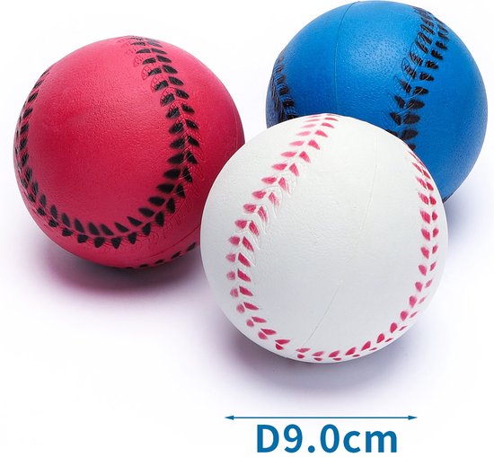 Rociveya Anti-stress bal hond, antistressbal hond, rubberen materiaal, hondenbal met handvat, interactief hondenspeelgoed, hondenvoetbalspeelgoed voor middelgrote en grote honden (wit