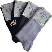 Medische sokken zonder elastiek - 4 paar - Grijs mix - Maat 43/46