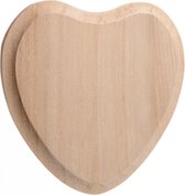 Houten paneel hart vorm klein  13cm