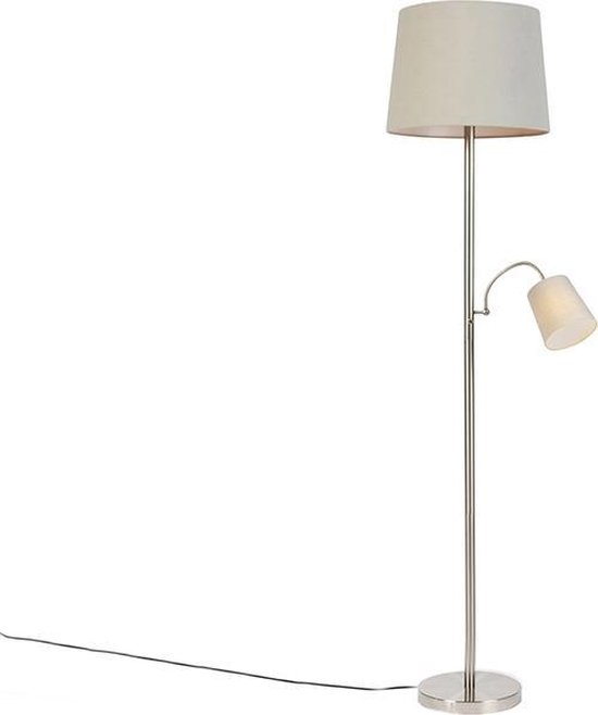Luxe halsband taart QAZQA retro - Klassieke Vloerlamp | Staande Lamp met flexarm met leeslamp -  1 lichts -... | bol.com