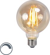 LUEDD LED filament lamp E27 5W 2200K G95 smoke dimbaar