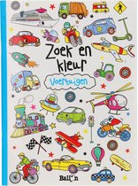 Zoek en kleur kleurboek Voertuigen