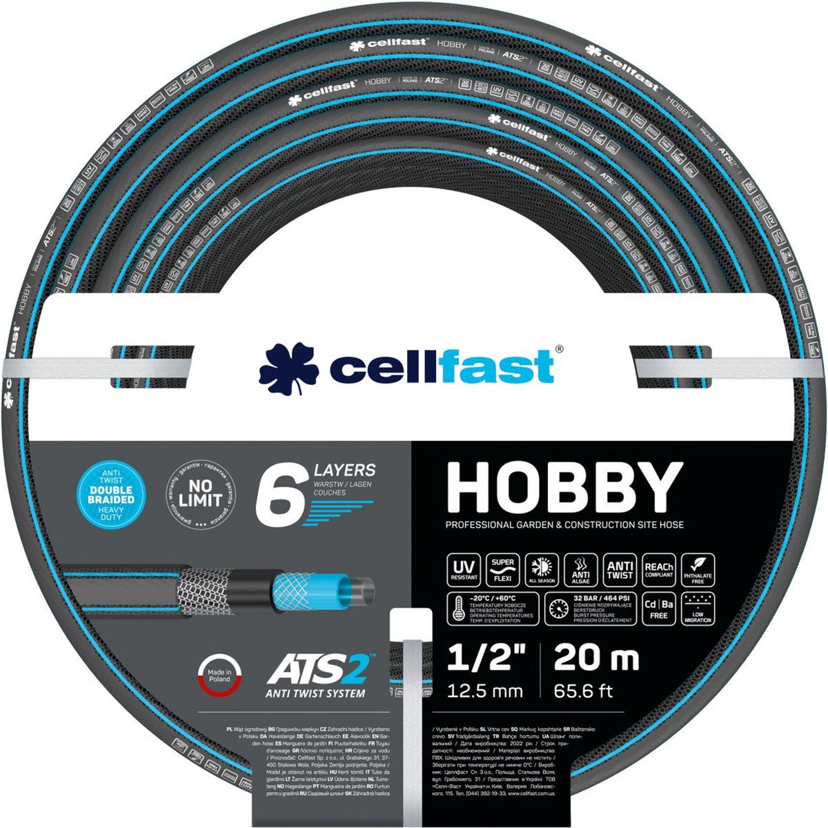 Cellfast HOBBY ATS2™ - 6-laags tuinslang - 1/2