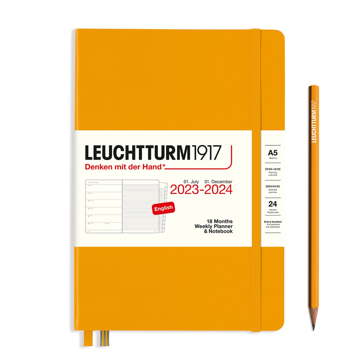 Leuchtturm1917 weekplanner + notities agenda 18 maanden 2023