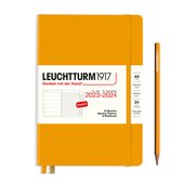Leuchtturm1917 - agenda hebdomadaire + notes - agenda - 18 mois 2023 - 2024 - couverture rigide - soleil levant orange
