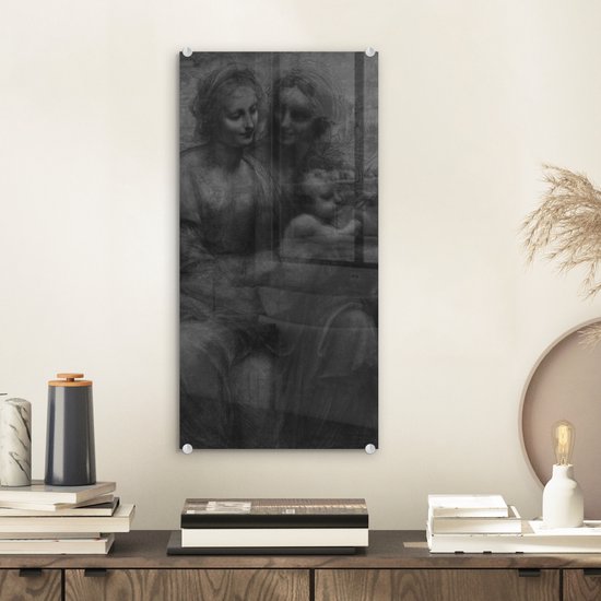 Peinture sur Verre - Marie à l'Enfant et Sainte Anne - Leonardo de Vinci - 20x40 cm - Peintures sur Verre Peintures - Photo sur Glas