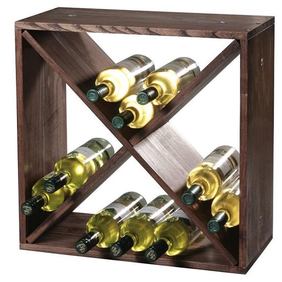 Casier rangement bouteilles vin bois pin 25 bouteilles Zeller