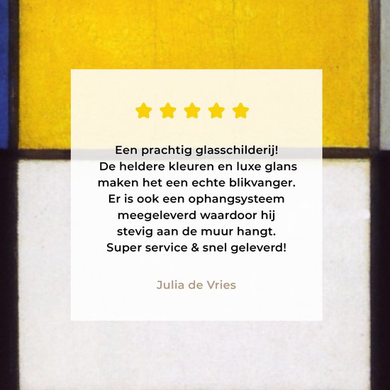 Peinture sur Verre - Composition A - Piet Mondrian - 120x60 cm - Peintures sur Verre Peintures - Photo sur Glas