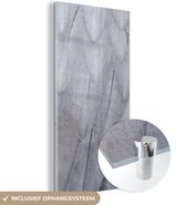 MuchoWow® Peinture sur verre 60x120 cm - Peinture sur verre - Structure de plumes blanches - Photo sur verre acrylique - Peintures