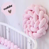 Cuddie Baby Bedbumper | Bedomrander van Biologisch Katoen | Premium Roze Baby Nest | 230 cm / 2.3 meter | Hypoallergeen | Veilig Slapen | Comfortabele Nachtrust | Baby Slaapkamer