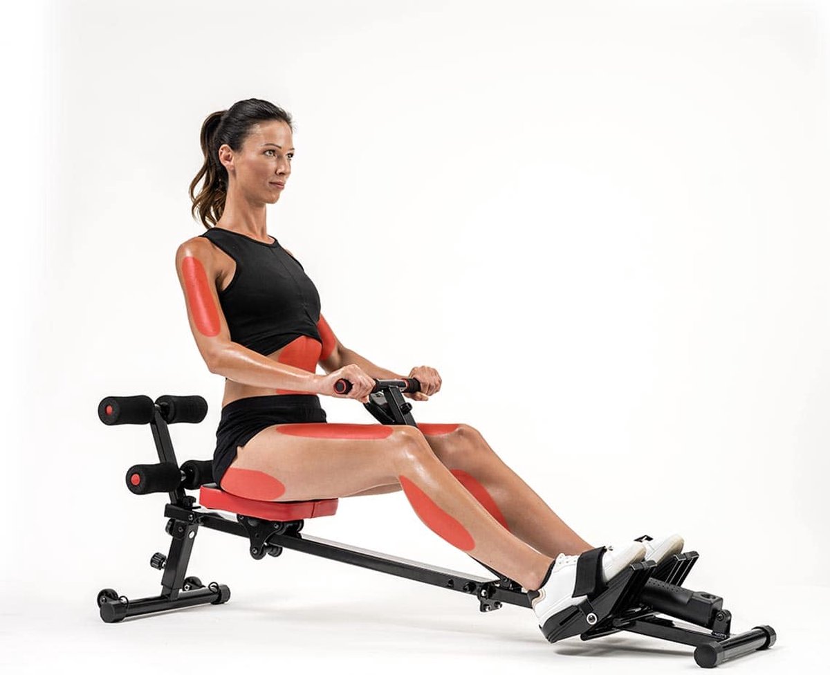 Kendox RowShaper - Roei-apparaat voor thuis - Fitnessapparaat voor cardio- en krachttraining - Fitness Roeiapparaat met LCD Display voor thuistraining - Belastbaar tot 120 kg - Mail Order Edition thumbnail 4