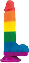 Lovetoy - Rainbow Pride Dildo met Scrotum 19.5 cm