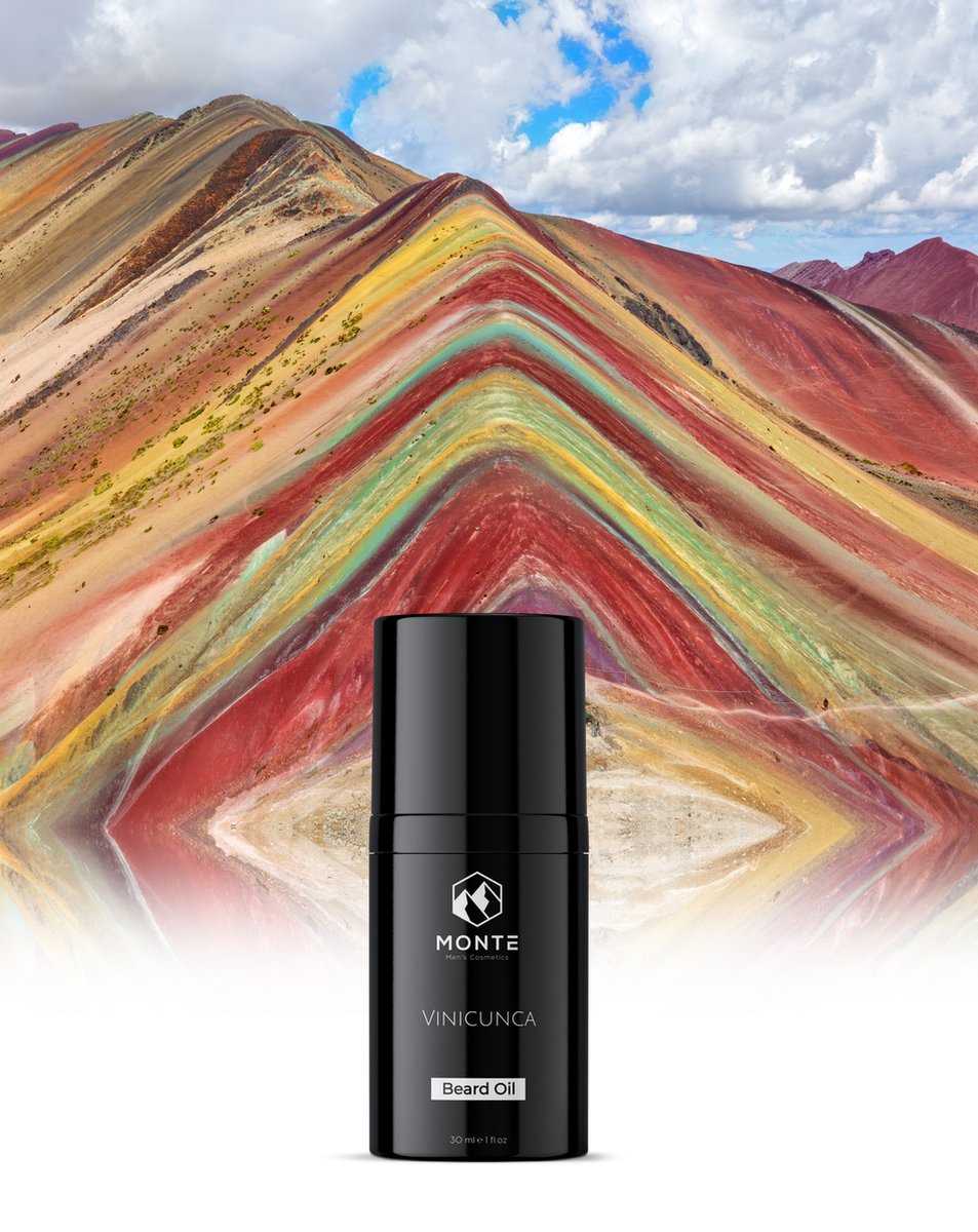 MONTE - Vinicunca - Baardolie - 30ml - Verzorgend en Voedend voor de Baard- Amberachtige en bloemige geur