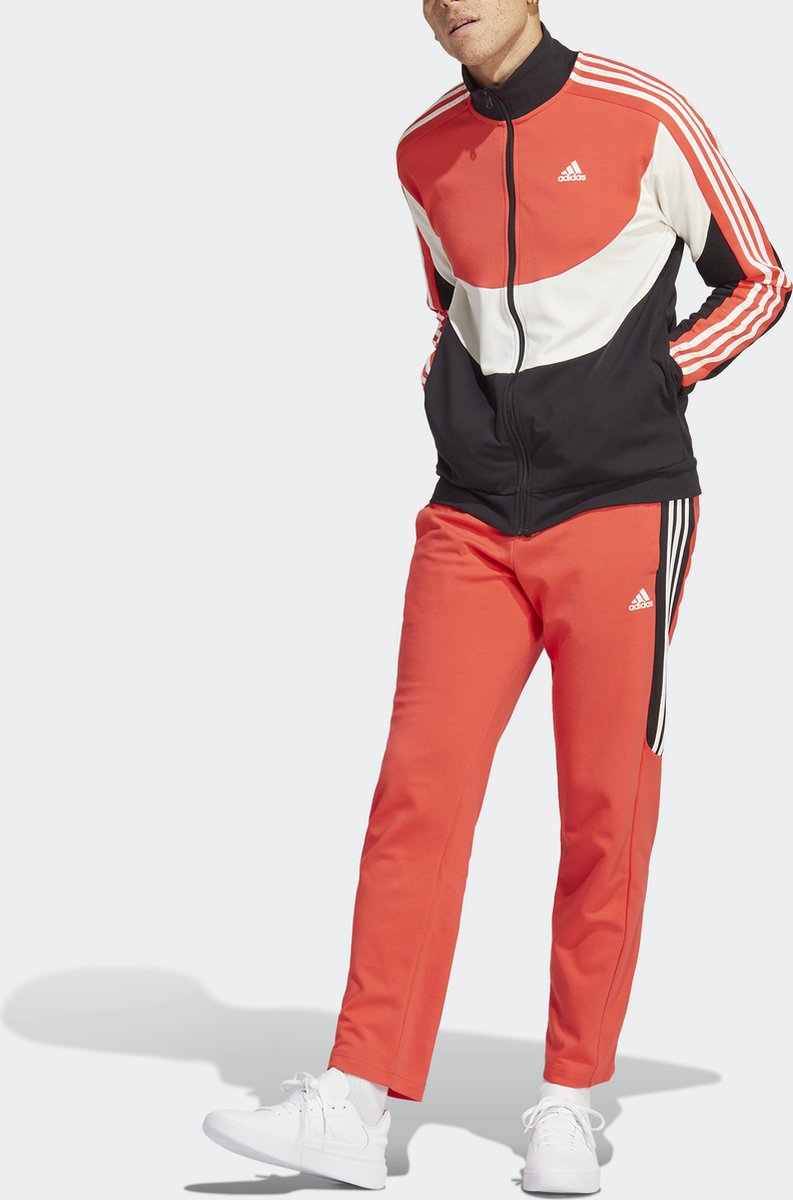 adidas Sportswear Colorblock Trainingspak - Heren - Rood - XL | bol.com