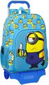 Schoolrugzak met Wielen Minions Minionstatic Blauw (33 x 42 x 14 cm)