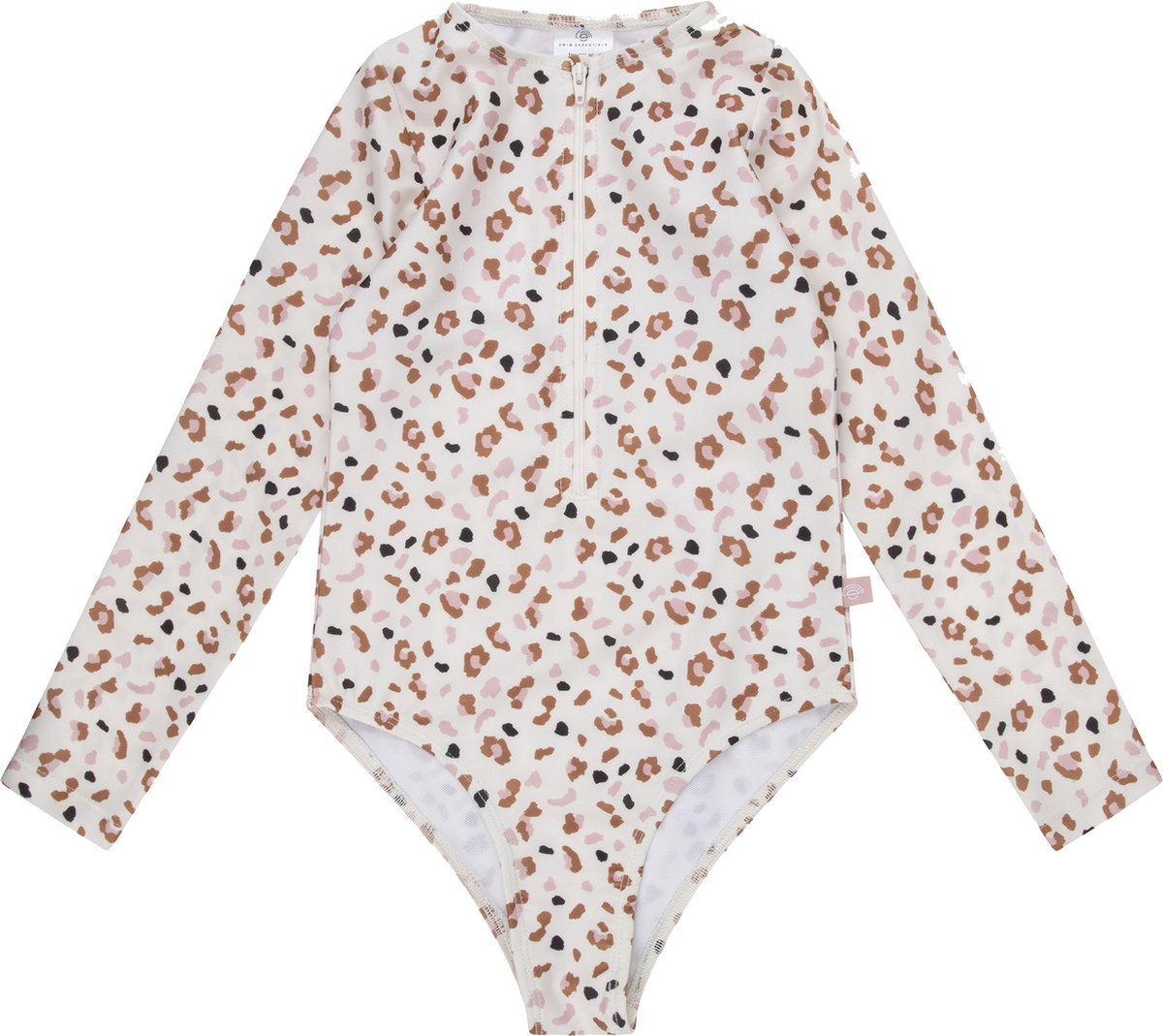 Swim Essentials UV Badpak Meisjes Met Lange Mouwen - Kaki - Leopard — afbeelding 12