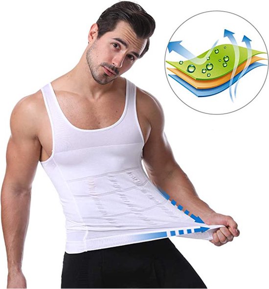 Maillot de corps correcteur - Chemise Shapewear homme - T-shirt amincissant  homme -... | bol