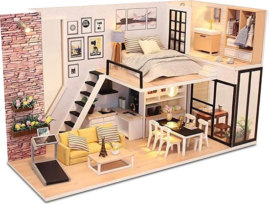Miniatuur Bouwpakket Volwassenen - Mini Appartement - Studio - Modelbouw - –... | bol.com