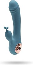 Vibely - Rabbit Vibrator - Erotiek - Oplaadbare Luxe MVibely - Tarzan Vibrator - Erotiek- Oplaadbare Luxe Magic Wand Rabbit Vibrator - Vibrators voor vrouwen - Sex Toys voor vrouwen -10 standen - Fluisterstil - Blackish Green