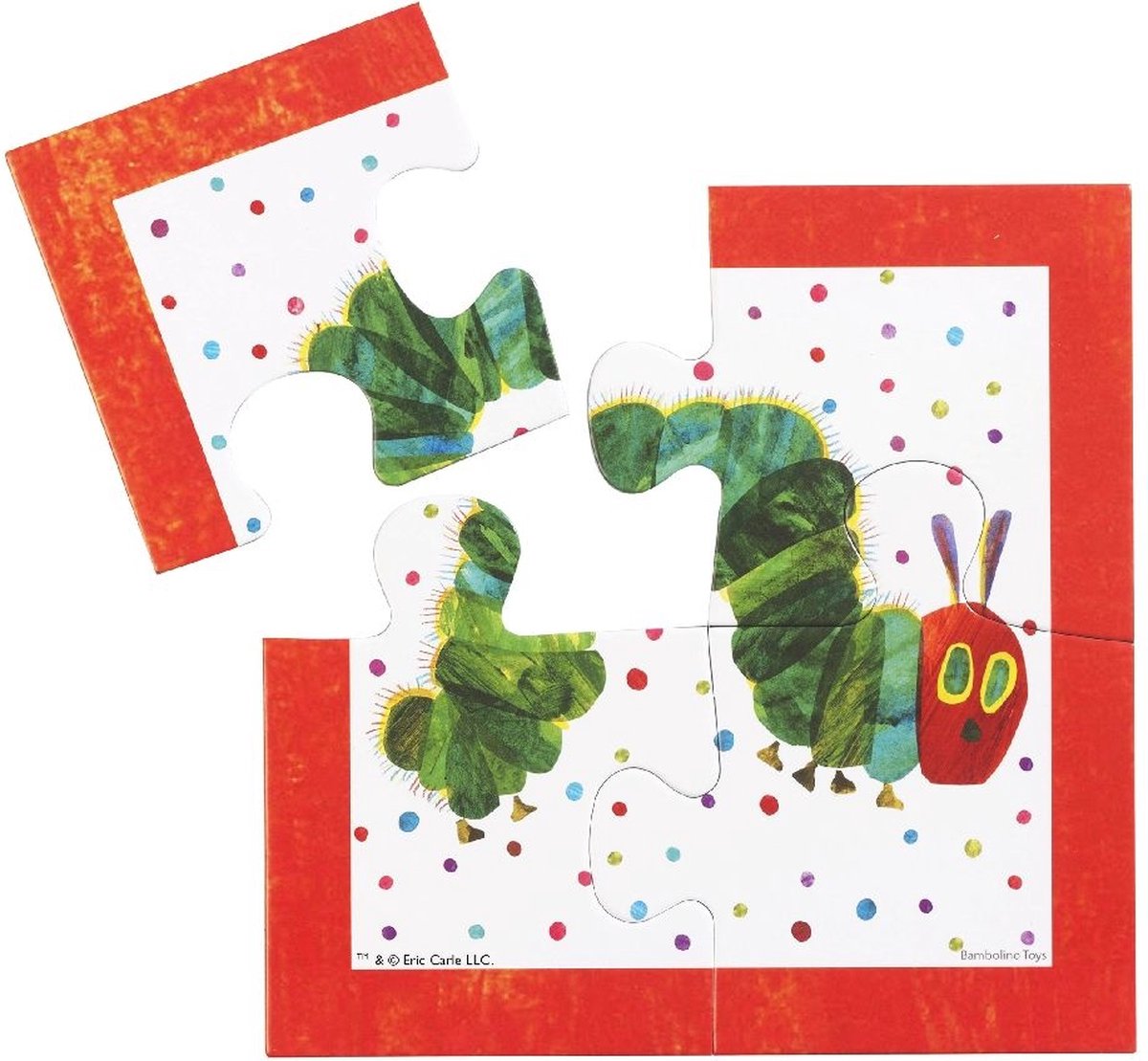 Rupsje Nooitgenoeg puzzel 4 in 1 educatief peuter speelgoed - kinderpuzzel 4x6x9x16 stukjes leren puzzelen - cadeautip puzzel 3 jaar en ouder - Bambolino Toys — afbeelding 3
