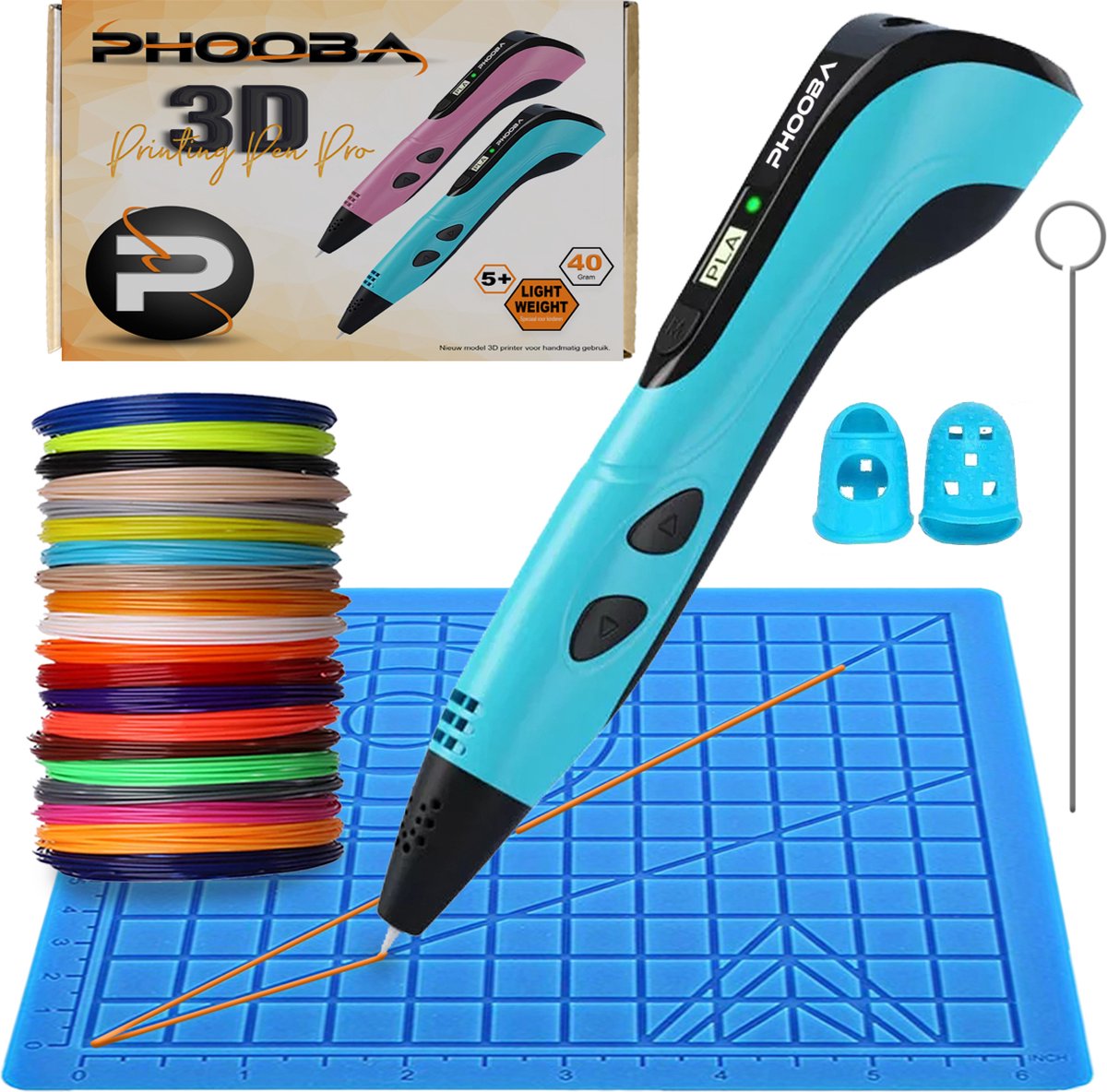 Pack de démarrage pour stylo 3D avec filament de 20 couleurs et livre de  modèles -... | bol.com