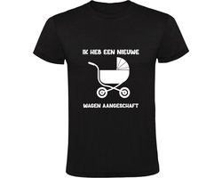 Ik heb een nieuwe wagen aangeschaft Heren T-shirt | baby | kinderwagen | vader | moeder | grappig