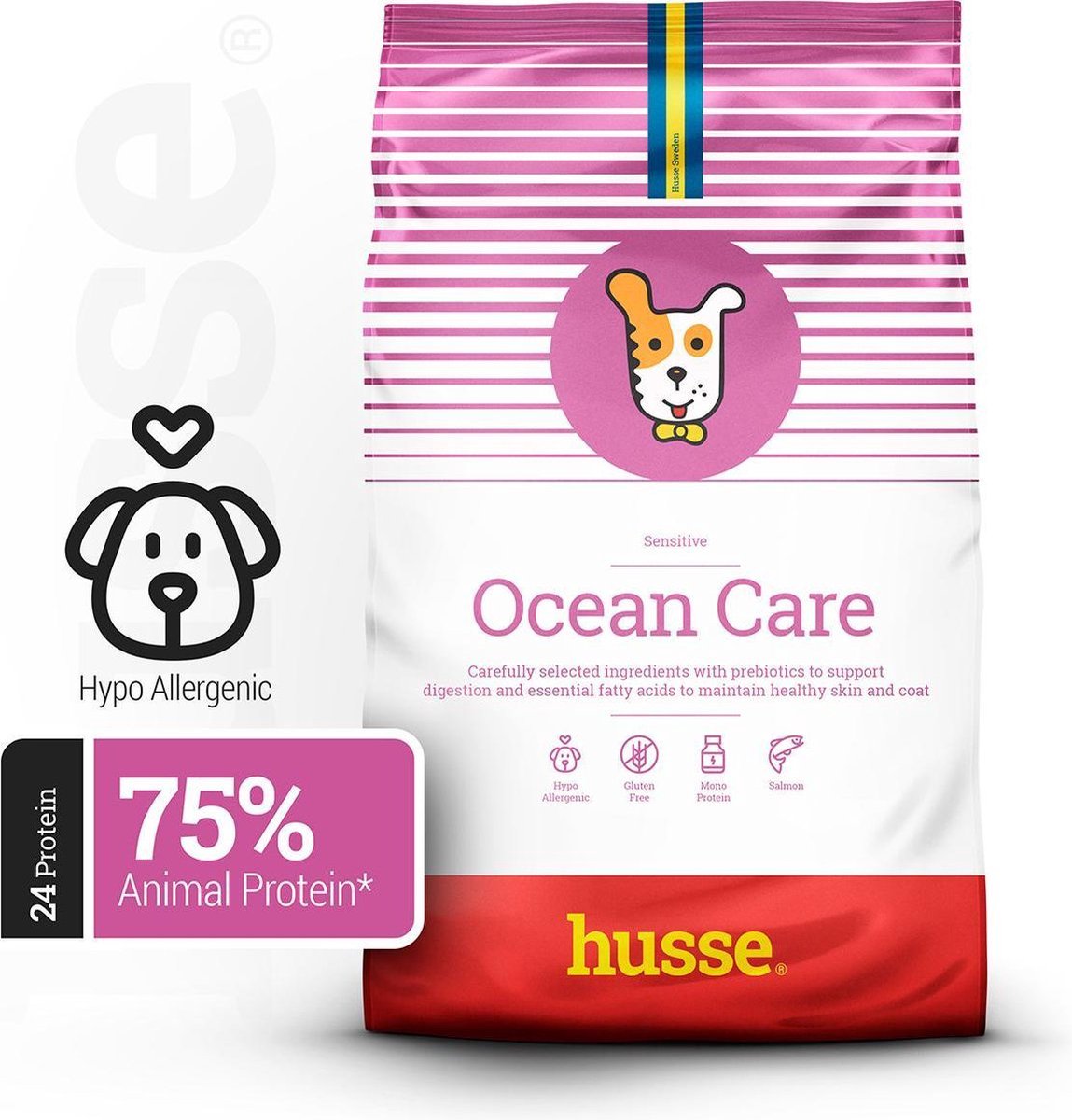 Husse Zalm en Rijst hypoallergeen – Hondenvoer – 2 x 12,5 kg