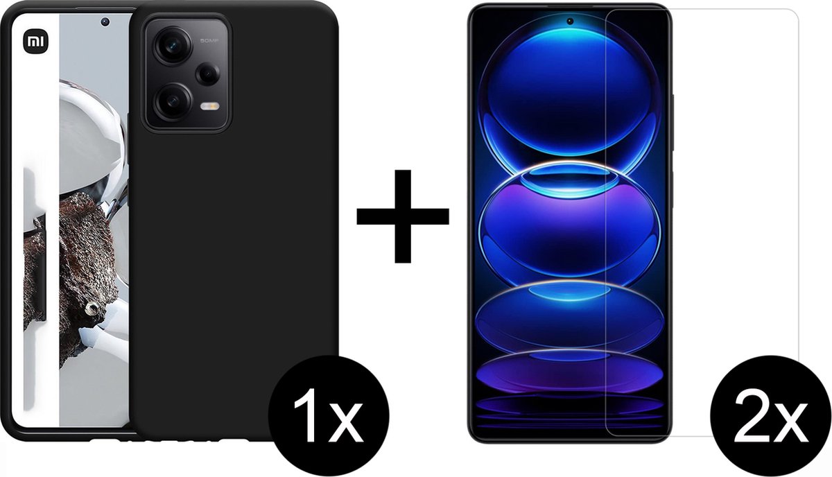 3 Pièces Verre Trempé pour Xiaomi Redmi Note 12 4G (Pas pour 5G) avec 3  Pièces Caméra Arrière Protecteur ,9H Dureté, Sans Bulle