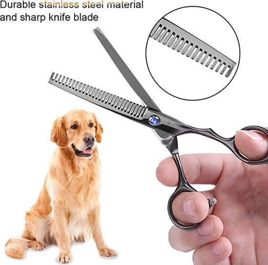 Hondenschaar / scissors for dogs and cats, dog grooming scissors, pet comb \... bol