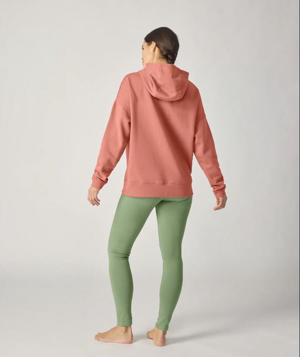 Yoga sweater in BIO katoen maat S donker oud roze GOTS certificaat