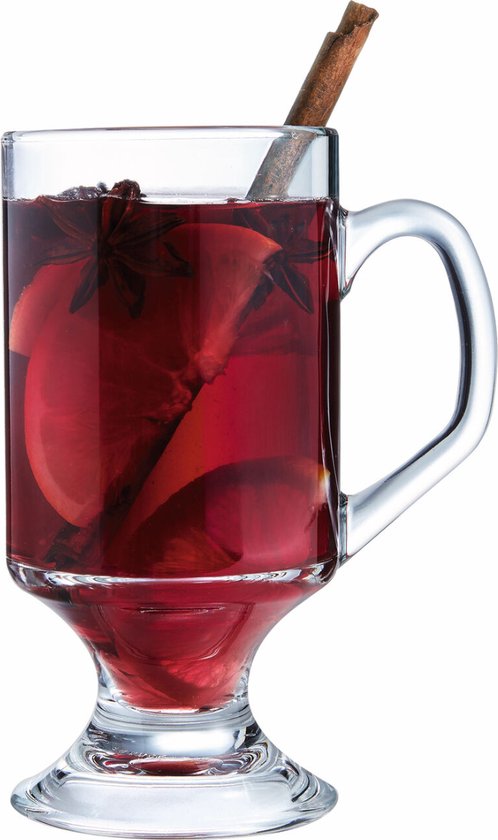 Arcoroc ARC 37684 Irish Coffee koffieglas met handvat, 240 ml, glas, transparant, 6 stuks